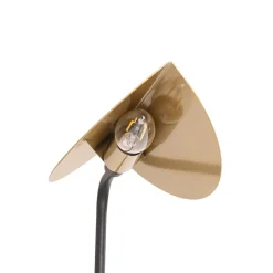 Bordlampe Corner, sort/guld, højde 57 cm, E14