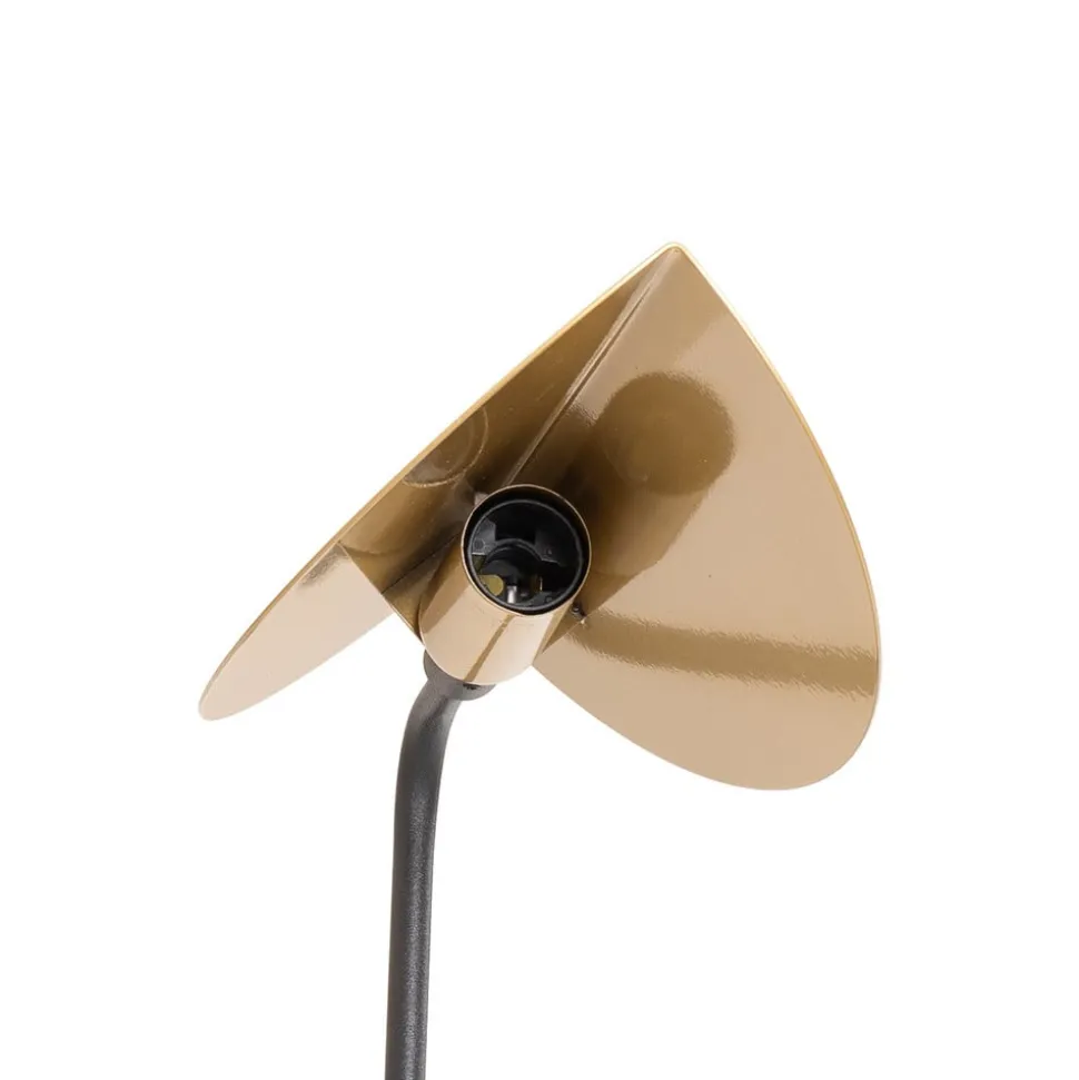 Bordlampe Corner, sort/guld, højde 57 cm, E14