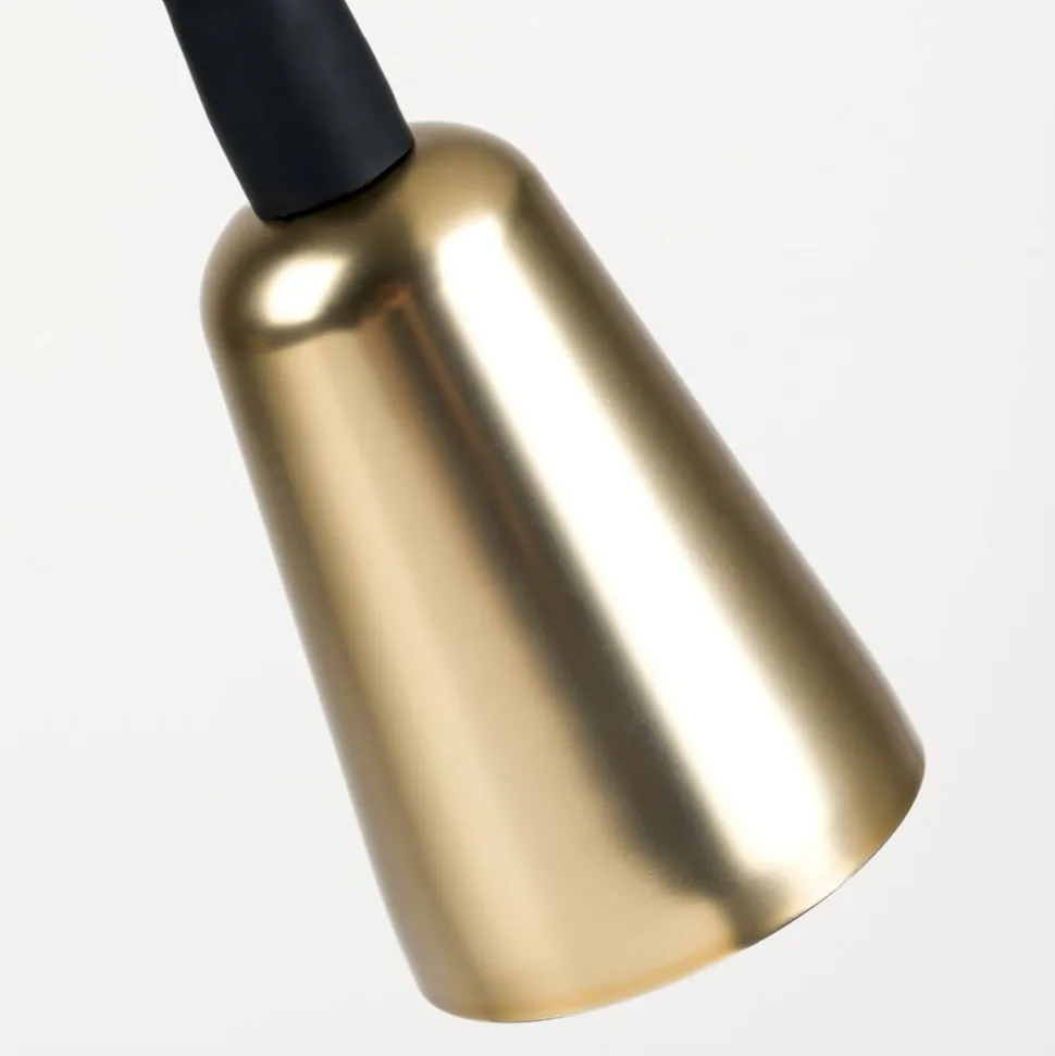 Bordlampe Dotty, messing, højde 45 cm, fod, dæmper, GU10