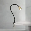 Bordlampe Dotty, messingfarvet, højde 65 cm, klemme, GU10
