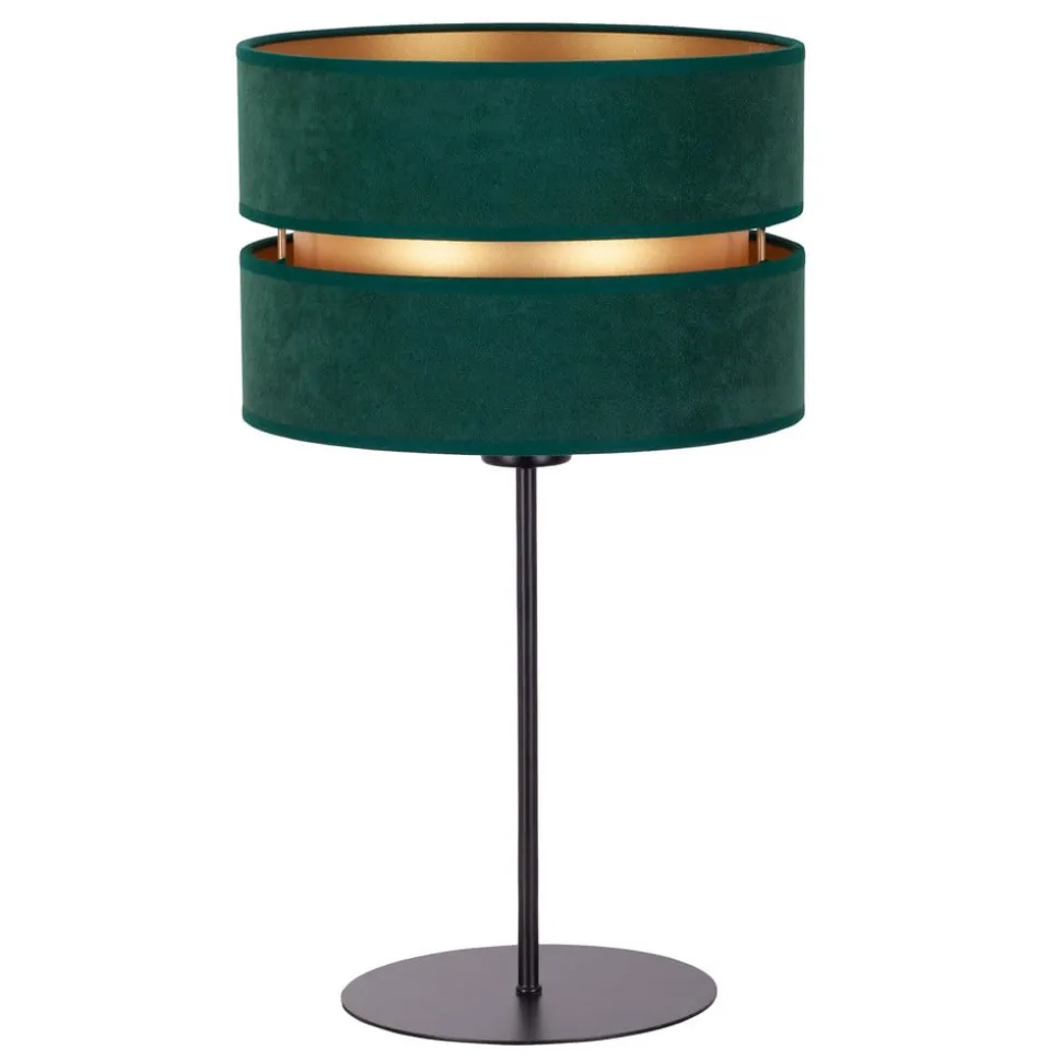 Bordlampe Duo, grøn/guld, højde 50 cm
