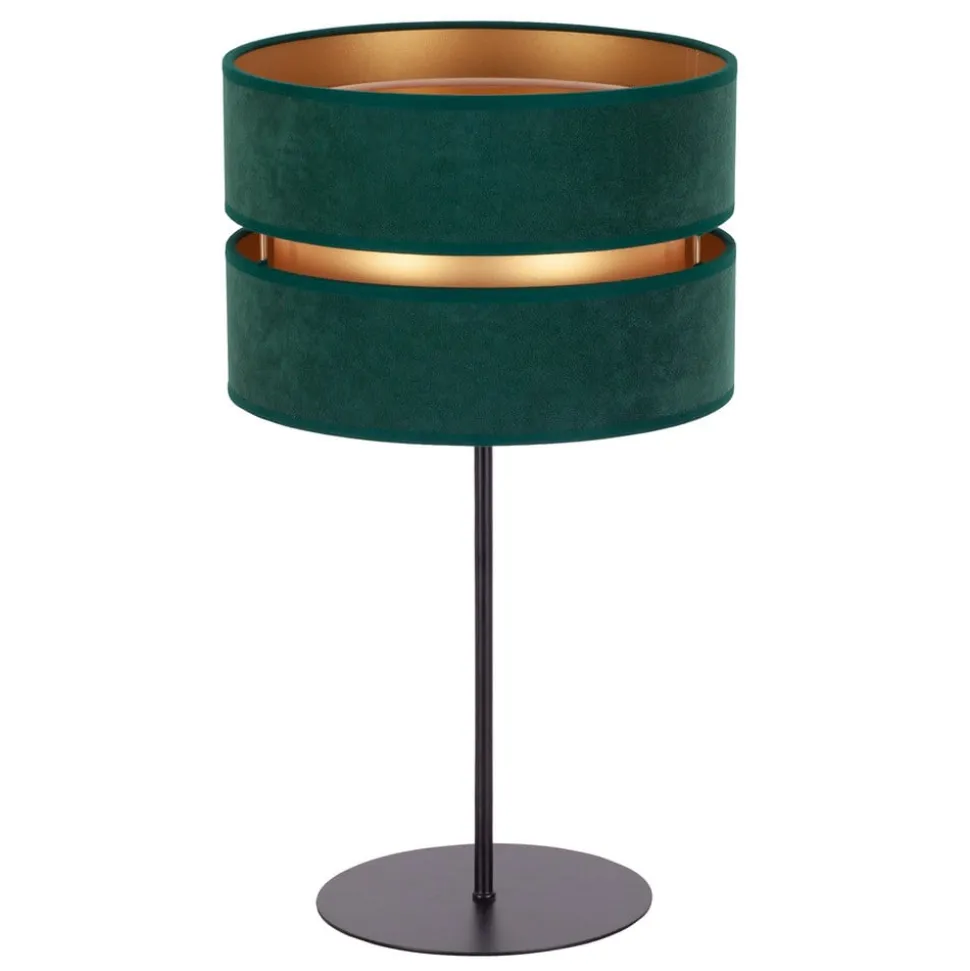 Bordlampe Duo, grøn/guld, højde 50 cm