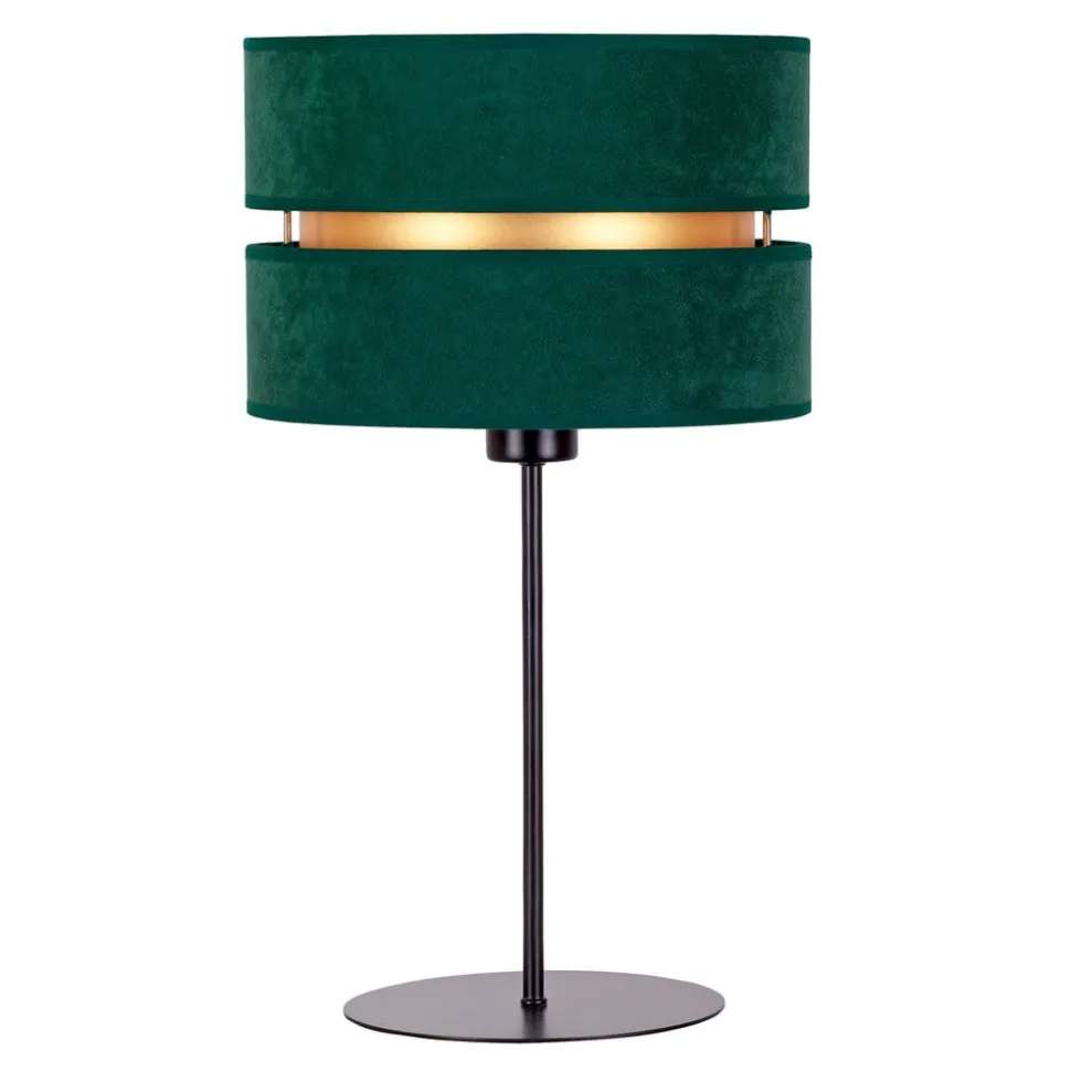 Bordlampe Duo, grøn/guld, højde 50 cm