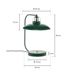 Bordlampe Felix, grøn/guld