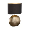 Bordlampe Foro, bronze/sort, højde 53 cm