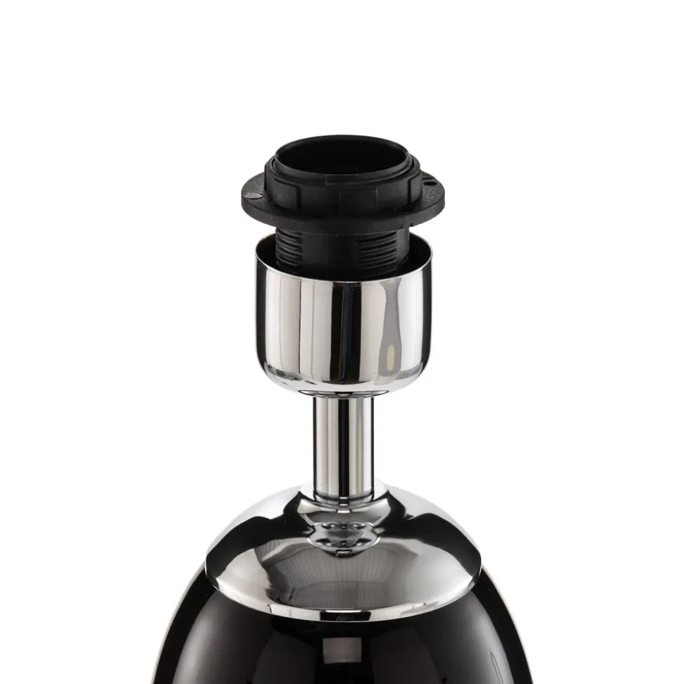 Bordlampe Lund, sort/hvid, højde 60 cm, tekstil