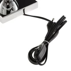 Bordlampe Lund, sort/hvid, højde 60 cm, tekstil