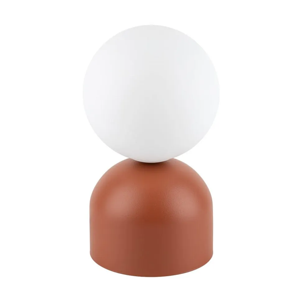 Bordlampe Miki, terrakotta, højde 21 cm, metal/glas, G9