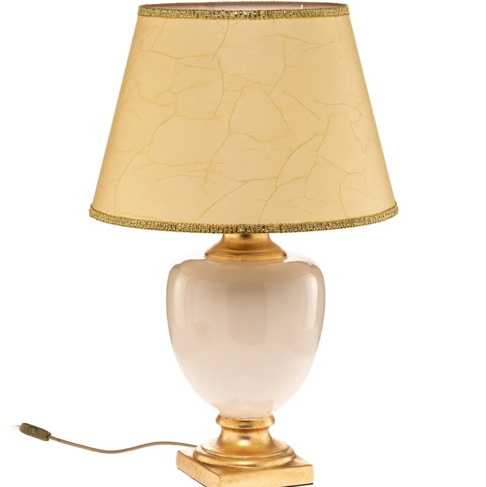 Bordlampe Mozart i elfenben/guld