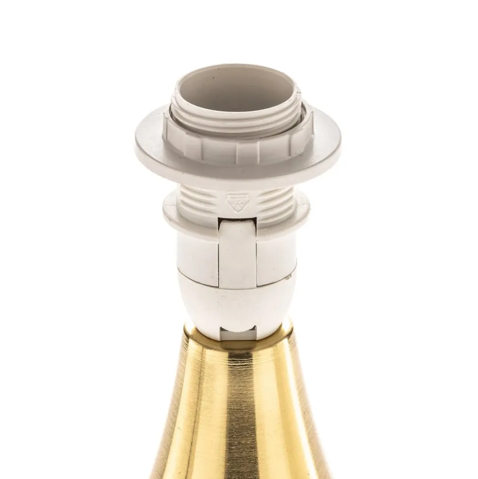 Bordlampe Ottone med tekstilskærm, messing