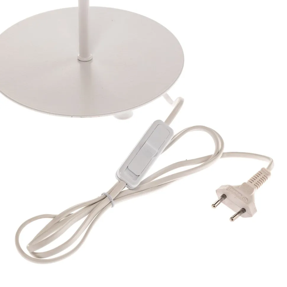 Bordlampe Roller, hvid/guld, højde 50 cm