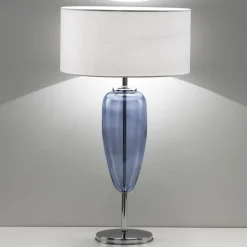 Bordlampe Show Ogiva 82 cm glaselement blå