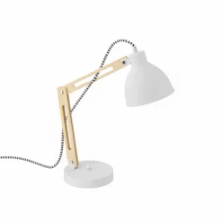 Bordlampe Skansen, justerbar, hvid