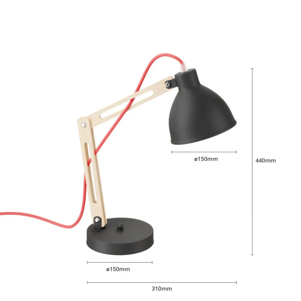 Bordlampe Skansen, justerbar, sort