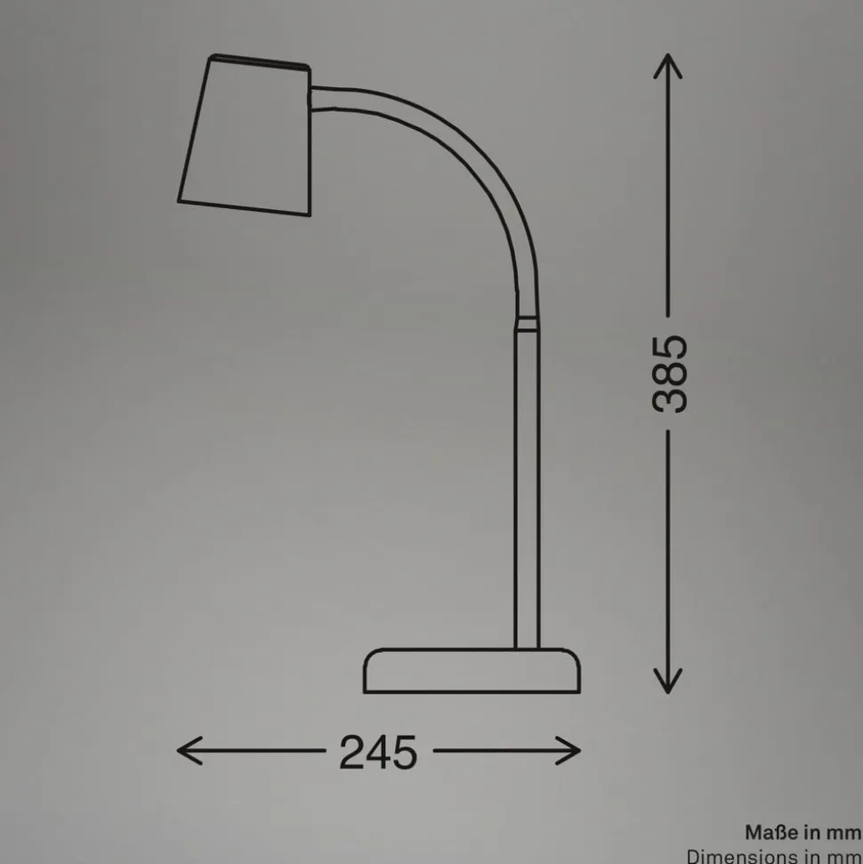 Bordlampe Skriva, beige, metal, GU10, 38 cm, drejelig