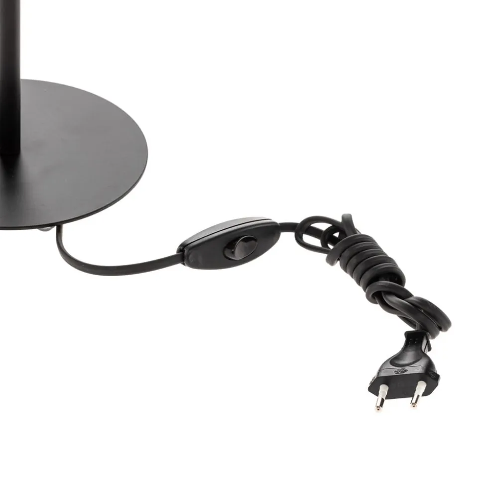 Bordlampe Soho, cylindrisk 56 cm sort/guld