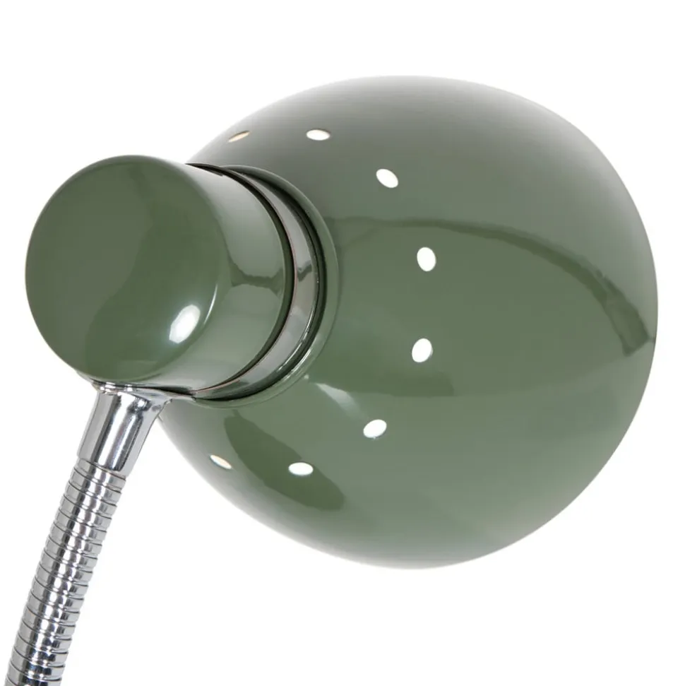 Bordlampe Spring, justerbar arm, grøn