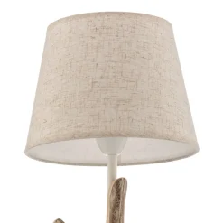 Bordlampe Stellina, stofskærm, søstjerne-dekor