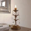 Bordlampe Teresa med krystaller, uden skærm