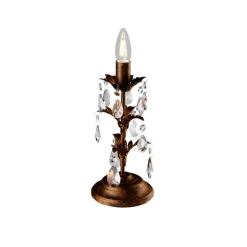 Bordlampe Teresa med krystaller, uden skærm