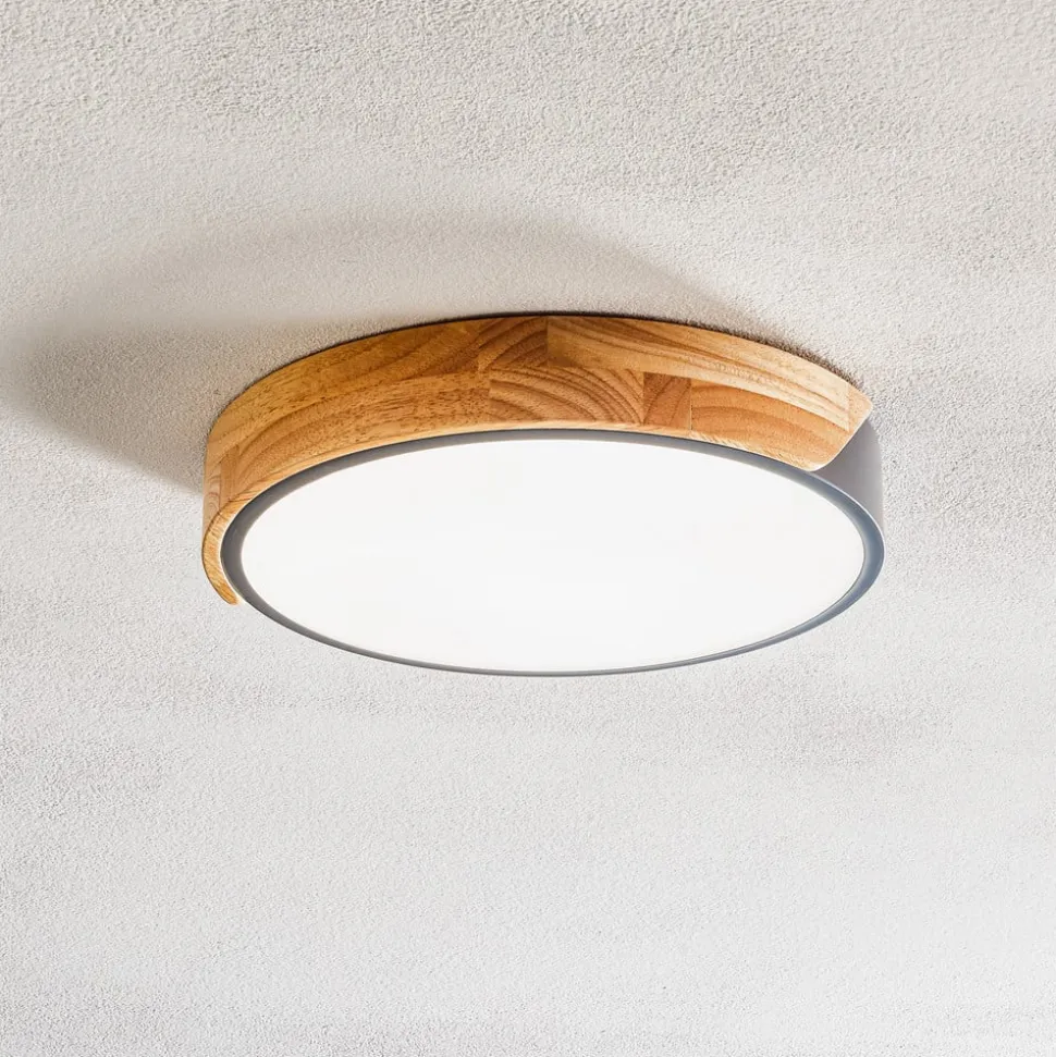 Borneo LED-loftlampe med træramme