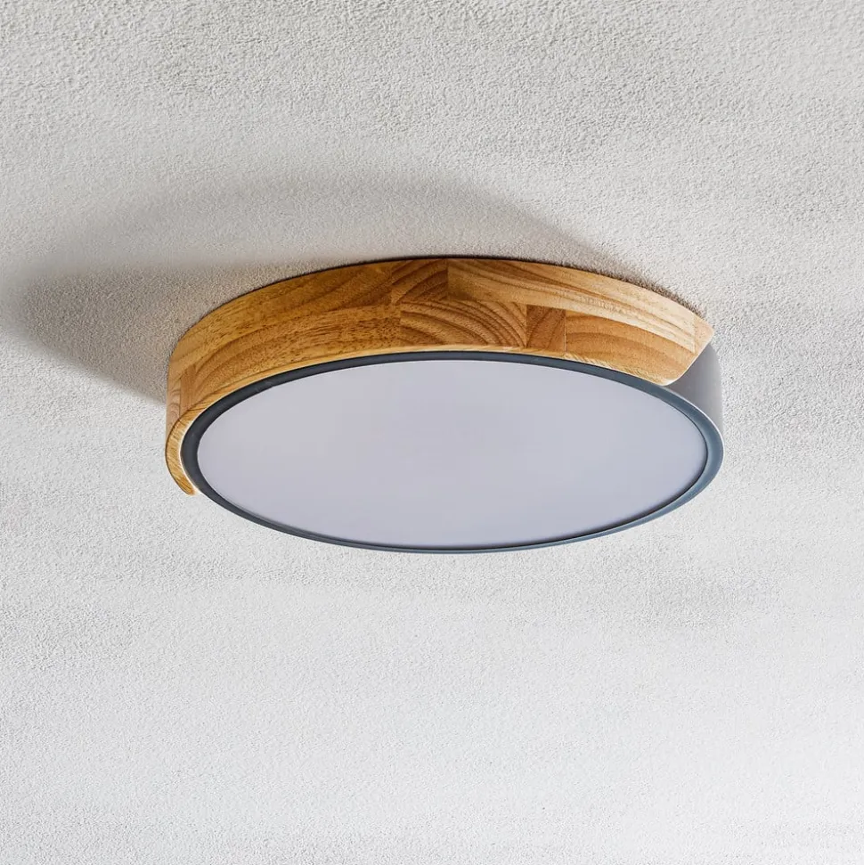 Borneo LED-loftlampe med træramme