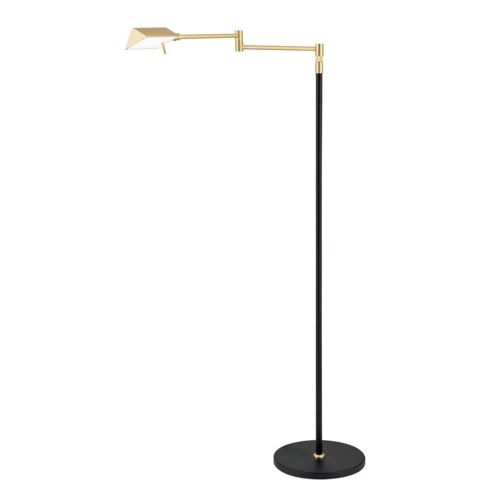 Boston LED-gulvlampe, berøringsdæmper sort/messing