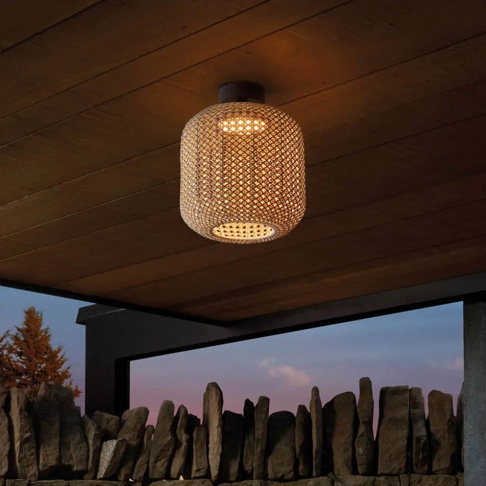Bover Nans PF/31 LED udendørs loftslampe, brun
