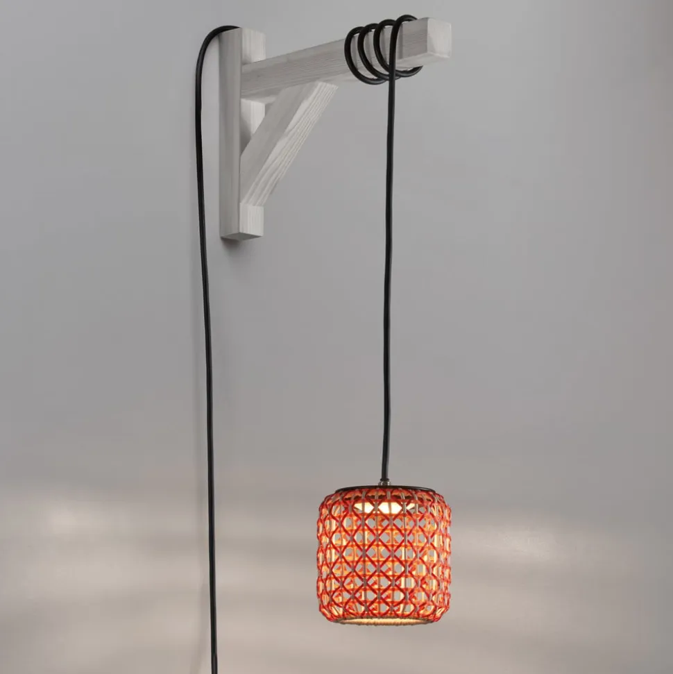Bover Nans S/16/H LED-hængelampe med stik, rød