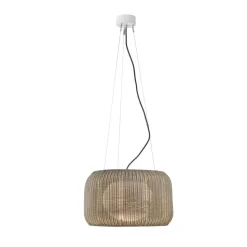Bover udendørs hængelampe Fora S, naturhvid/beige, Ø 50 cm