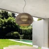 Bover udendørs hængelampe Garota, grafitbrun/brun Ø 72 cm