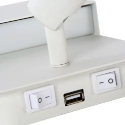 Boxer LED-væglampe med spot, hvid