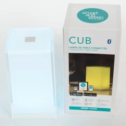 Bærbar bordlampe Cub, app-kontrollerbar, RGBW