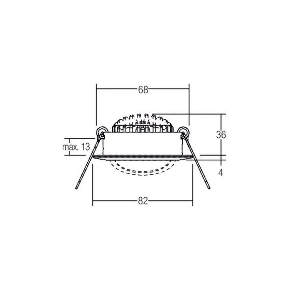 BRUMBERG BB03 indbyg. RC driver rund blank hvid