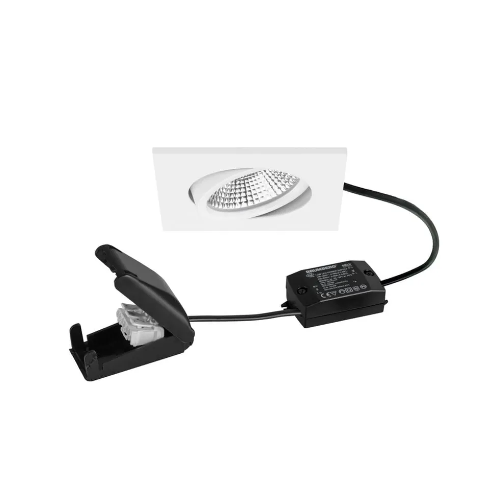 BRUMBERG BB25 LED-spot IP65 tænd/sluk-tilslutningsdåse struktureret hvid