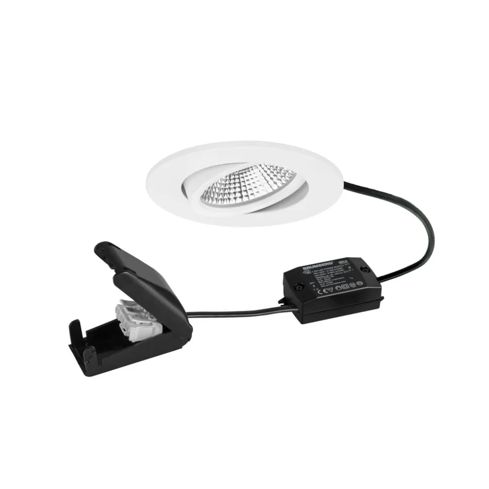 BRUMBERG BB23 LED-spot IP65 tænd/sluk-tilslutningsdåse struktureret hvid