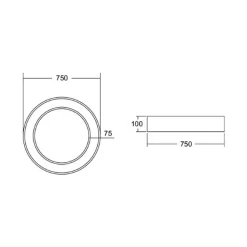 BRUMBERG Biro Circle Ring Loft Ø 75 cm DALI hvid 3000 K