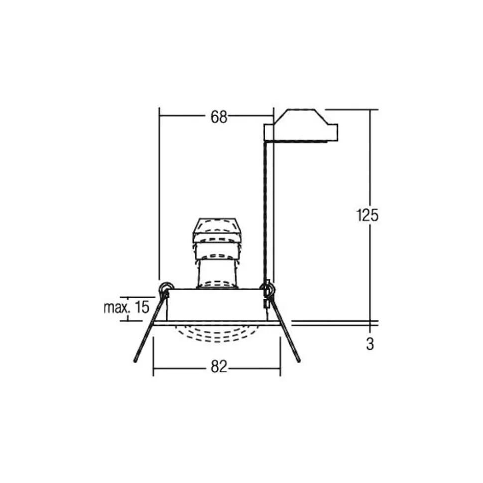 BRUMBERG indbygningsspot Tirrel-R GU10 fatning, mat hvid