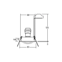 BRUMBERG indbygningsspot Tirrel-R, GU10 fatning, mat titanium