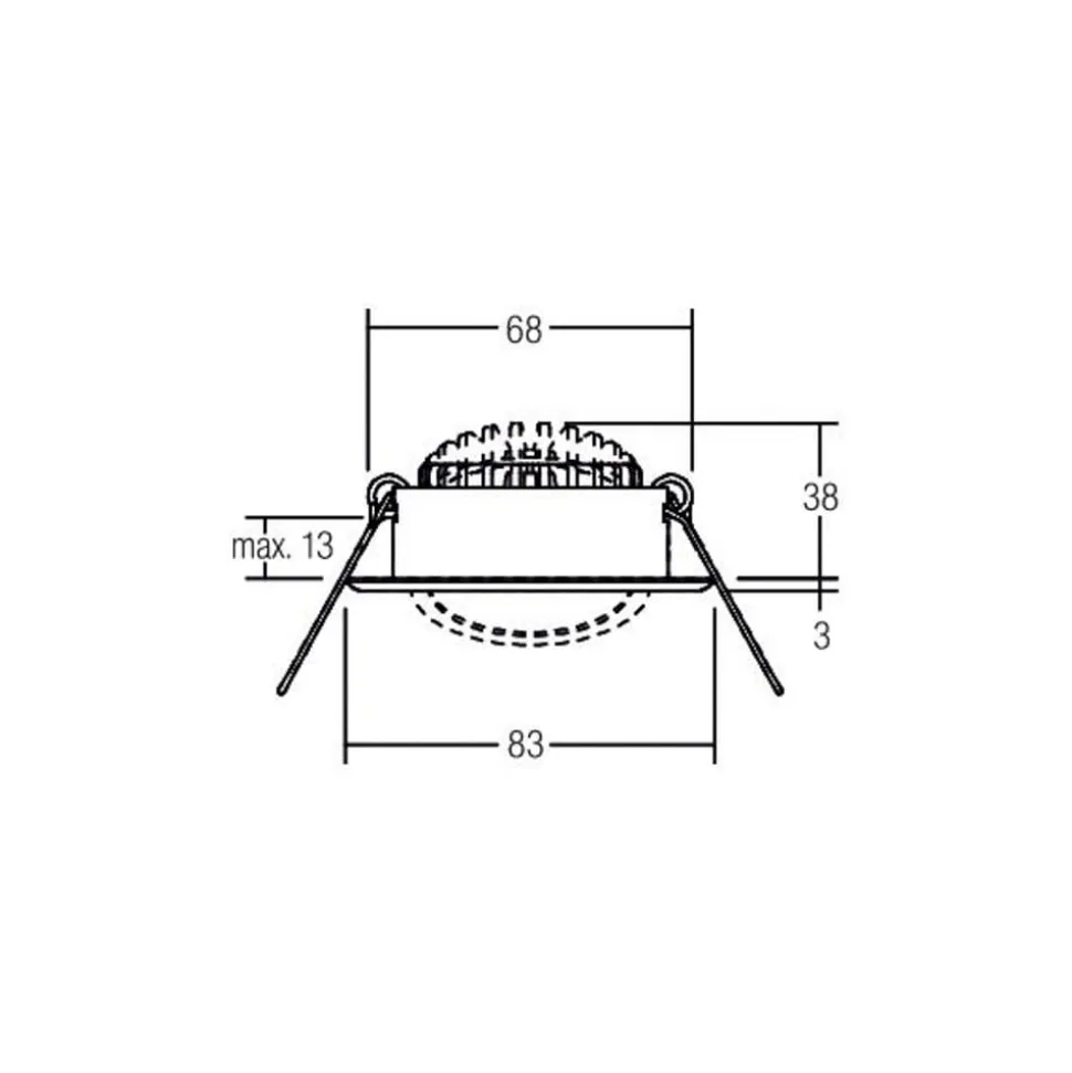 BRUMBERG LED indbygningsspot BB09, DALI, tilslutningsboks, hvid