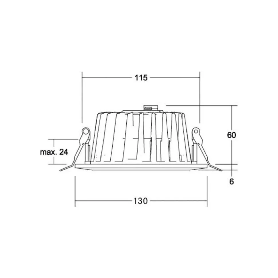 BRUMBERG LED-indbygningsdownlight Lydon Mini, on/off, 3.000 K