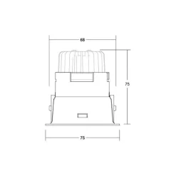 BRUMBERG LED-indbygningsdownlight Binato RC-dæmpbar 2700K sort
