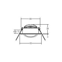 BRUMBERG LED-indbygningsspot BB09, RC, tilslutningsboks, hvid