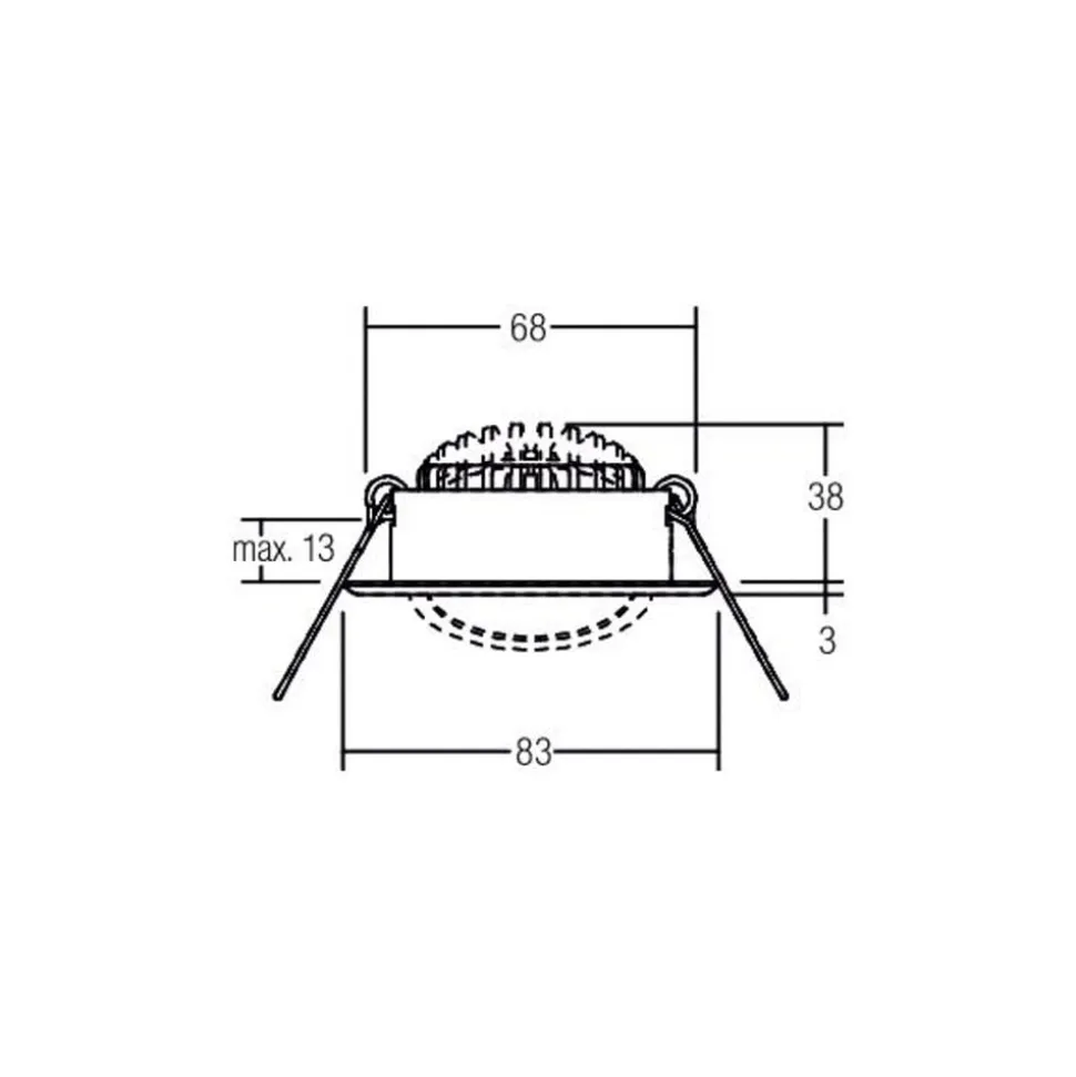 BRUMBERG LED-indbygningsspot BB09, RC-dæmpbar, hvid