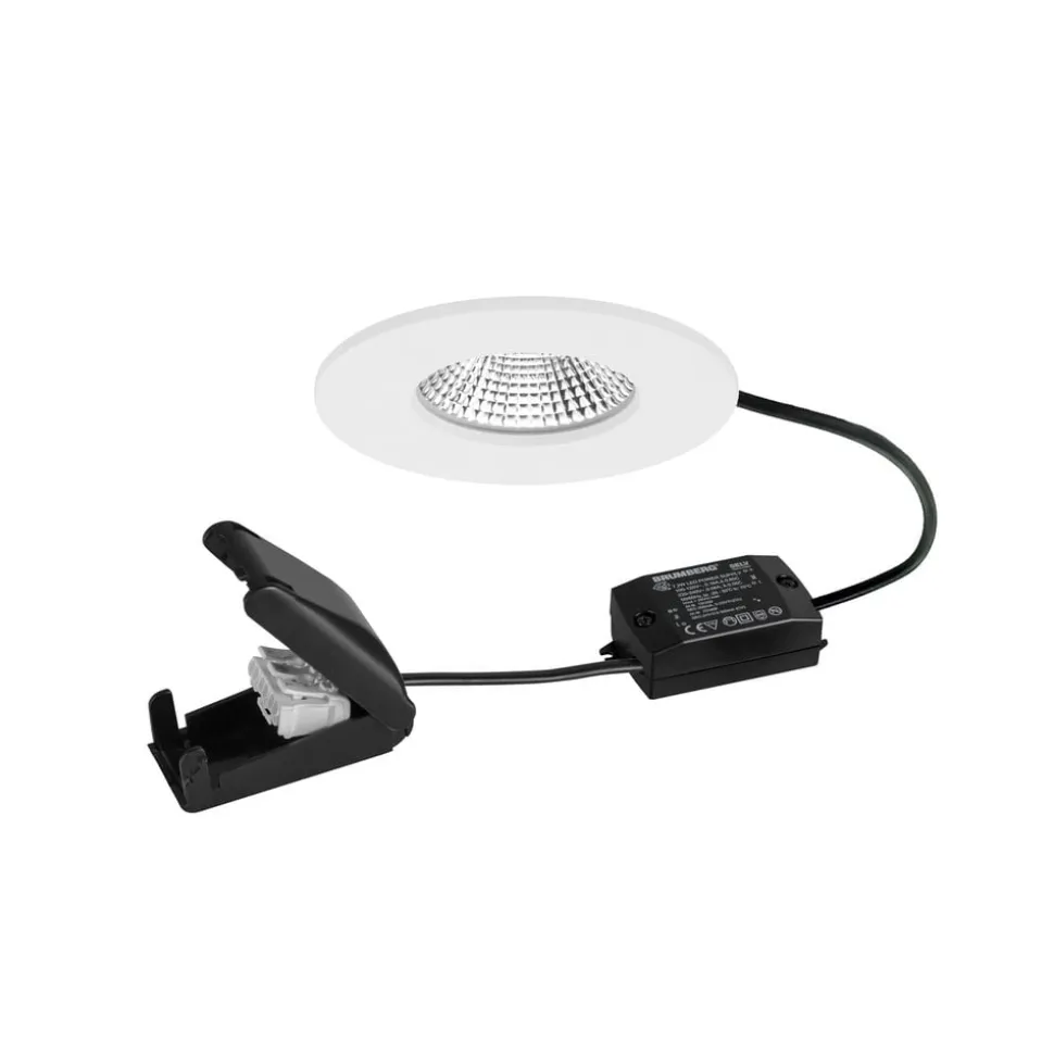BRUMBERG LED-spot BB20 IP65 tænd/sluk-tilslutningsdåse struktureret hvid