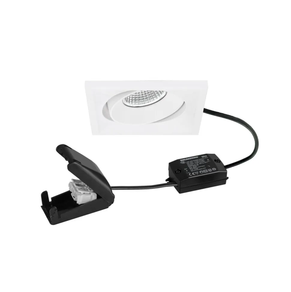 BRUMBERG LED-spot BB38, on/off, tilslutningsboks, struktureret hvid