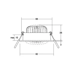 BRUMBERG LED-spot BB33 on/off-tilslutningsdåse struktureret hvid
