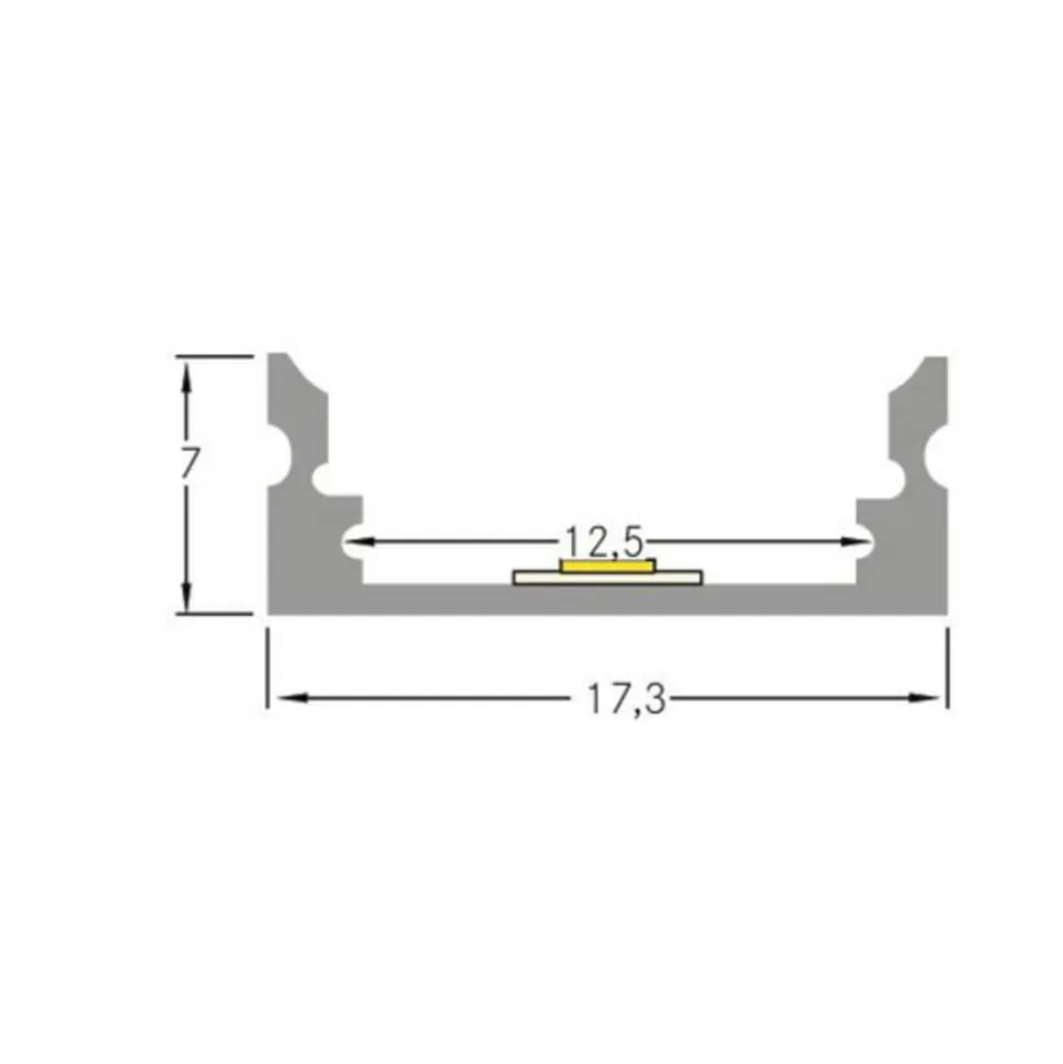 BRUMBERG overflademonteret aluminiumsprofilsæt til LED-strips