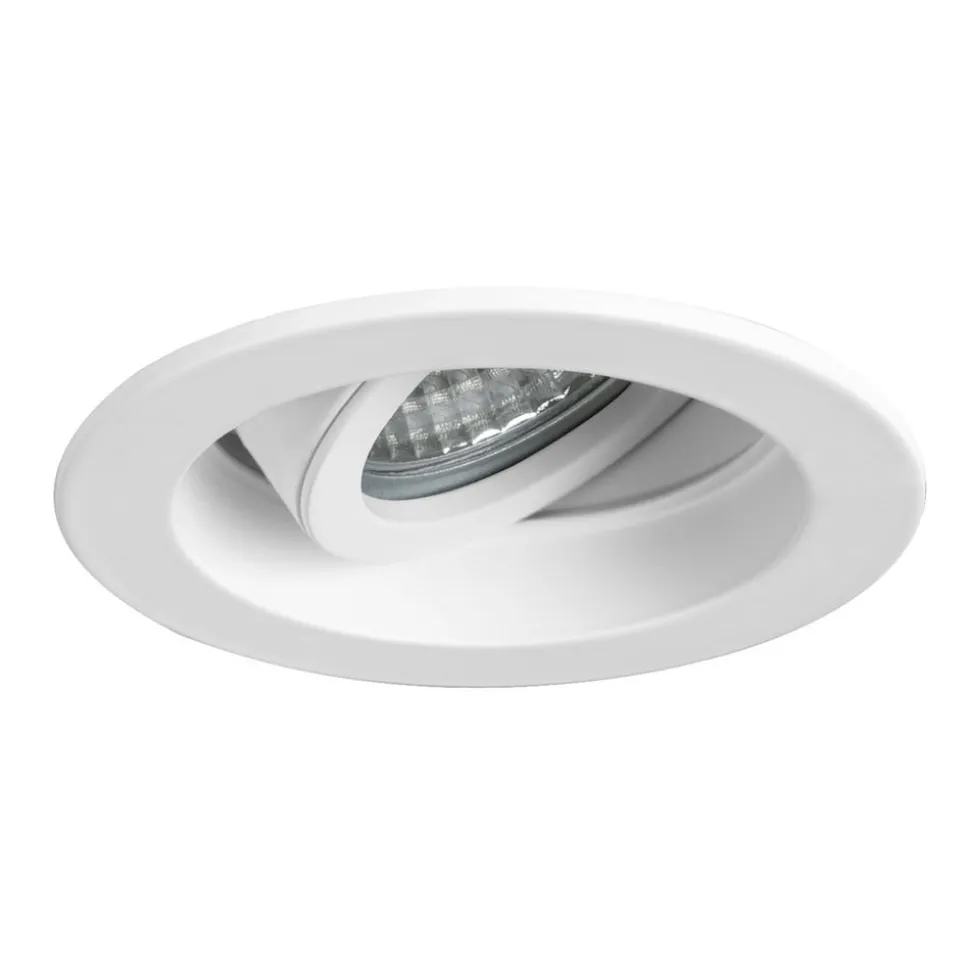 BRUMBERG Tirrel dyb GU10 indbygningsspot, rund, hvid