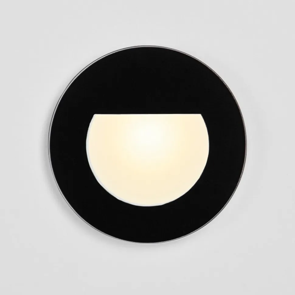 BRUMBERG Wall Kit68 lampe flad rund sort